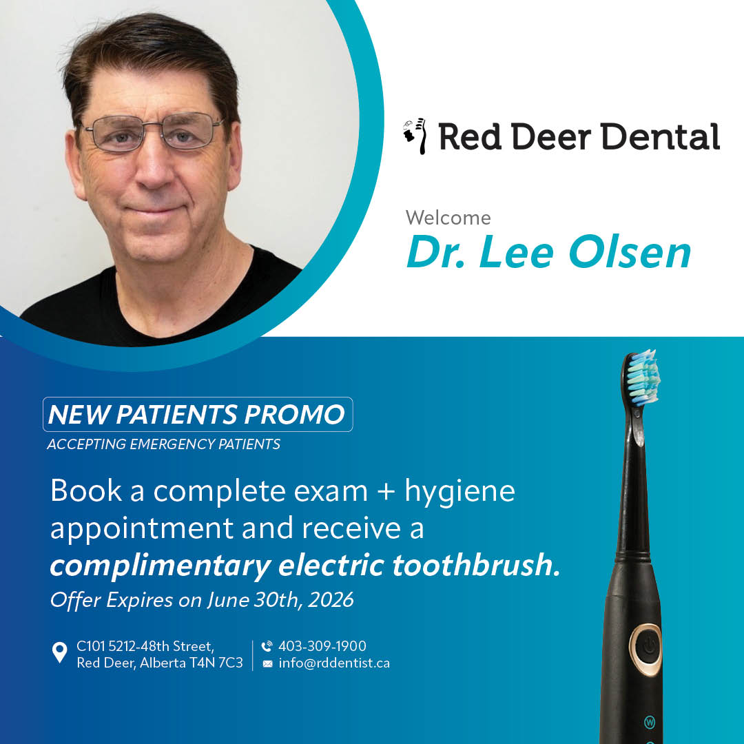 New Patients Promo Dr Lee Olsen Red Deer Dental Clinic Dentists